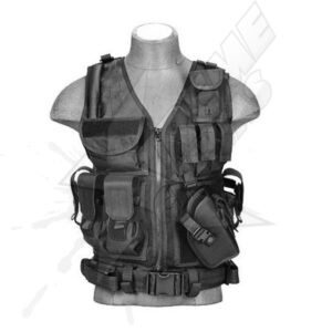 Chaleco Tactico CA-310B Negro Lancer Tactical Ajustable