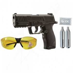 Pistola Mcp Kit Con Lentes, 2 tanques y Bbs Color Negro .177 (4.5mm)