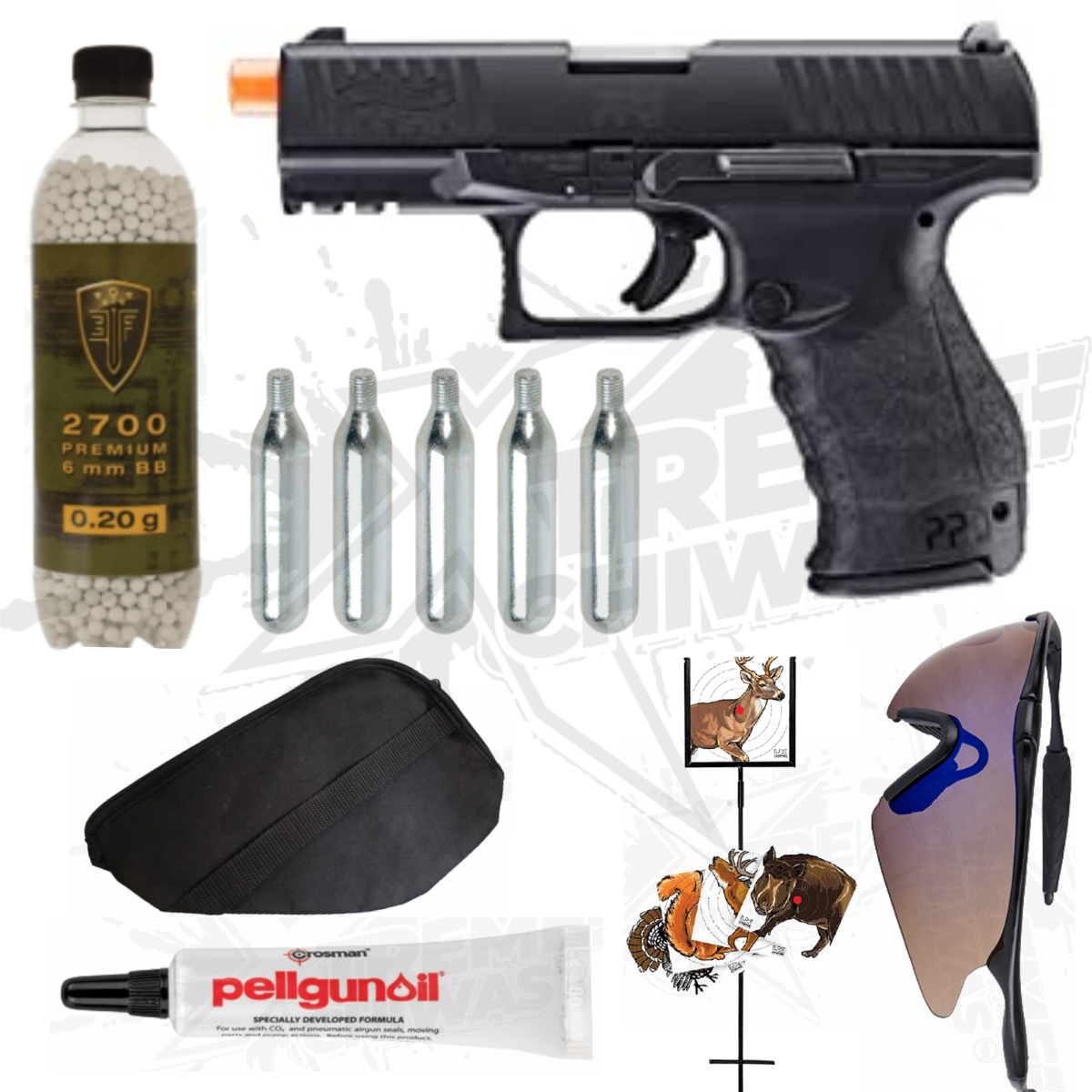 Pistola Airsoft HK VP9 Blowback CO2 Bbs 6mm
