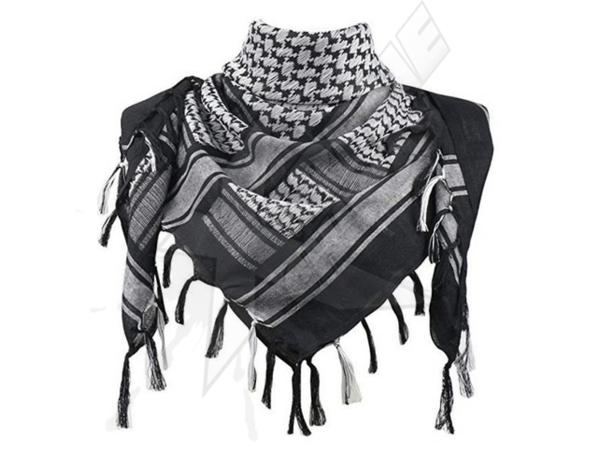 Turbante Shemag Negro Blanco