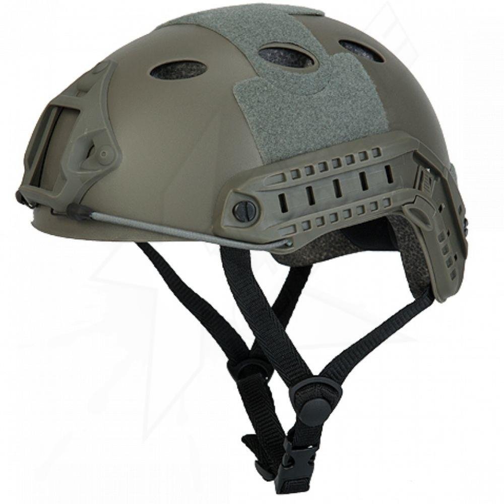 Casco Lancer Tactical Verde Olivo Airsoft Correa Ajustable