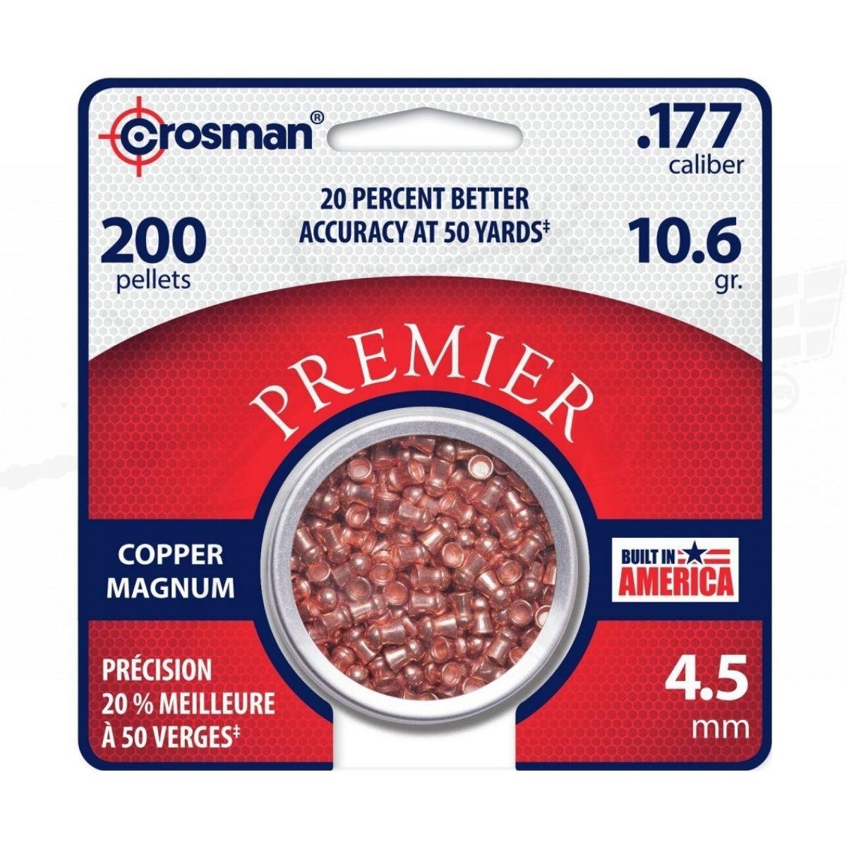 Pellets Crosman .177 Copper Magnum 10.6gr 200 Piezas (4.5mm) - Image 2