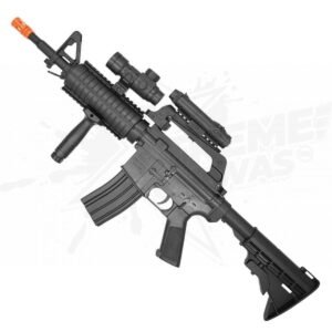 Rifle Airsoft M4 Led Rojo Linterna Resorte Bbs 6mm