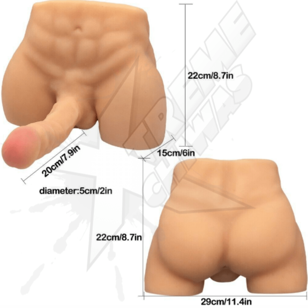 Juguete Sexual Torso Masculino Ano Pene 20x5cm - Image 3