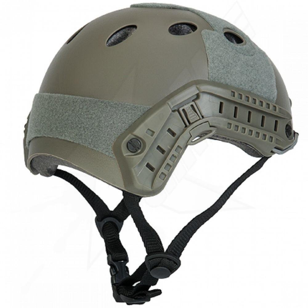 Casco Lancer Tactical Verde Olivo Airsoft Correa Ajustable - Image 3