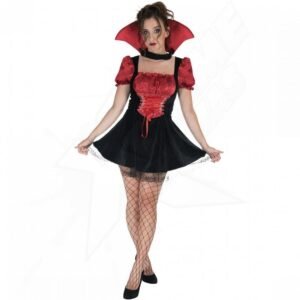 Disfraz Vampiro Dracula Vestido Mujer Halloween