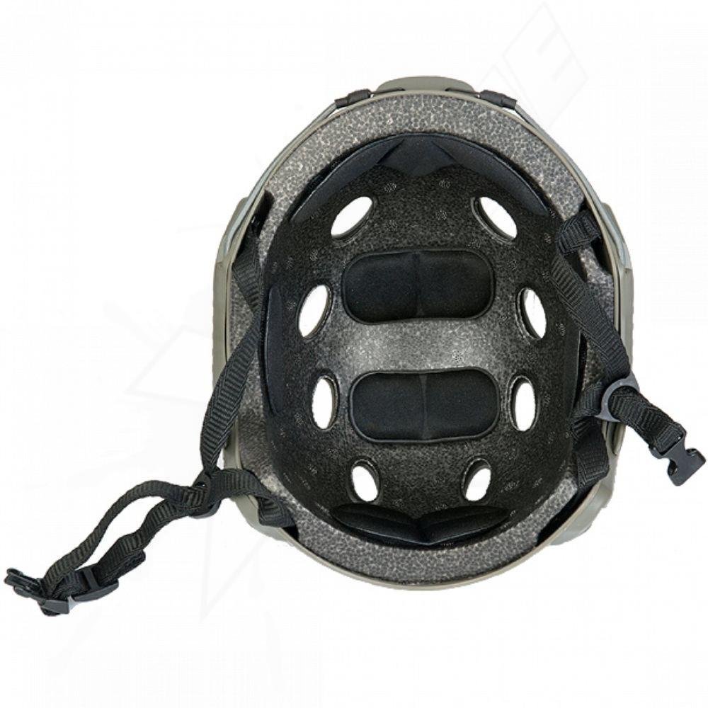 Casco Lancer Tactical Verde Olivo Airsoft Correa Ajustable - Image 4