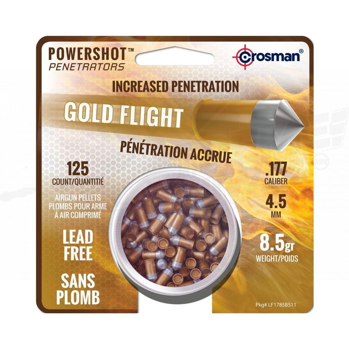 Pellets Crosman .177 Gold Flight Penetration 8.5gr. 125pz (4.5mm) - Image 2