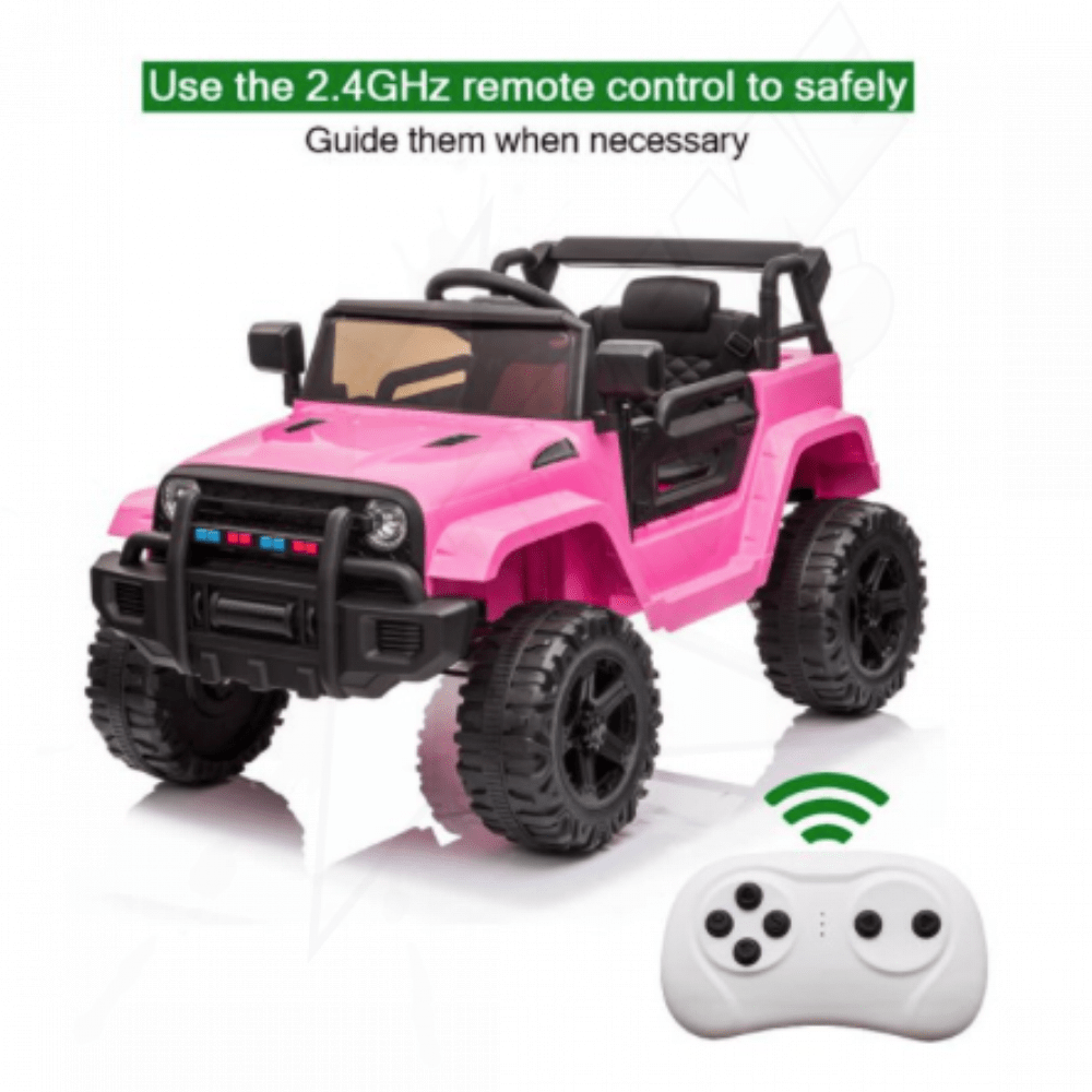 Jeep Eléctrico Para Niña 12v Rosa Control Remoto Carrito Zimtown