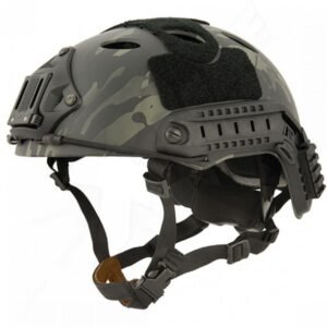 Casco Tactico Con Correa Lancer Tactical Camo Black