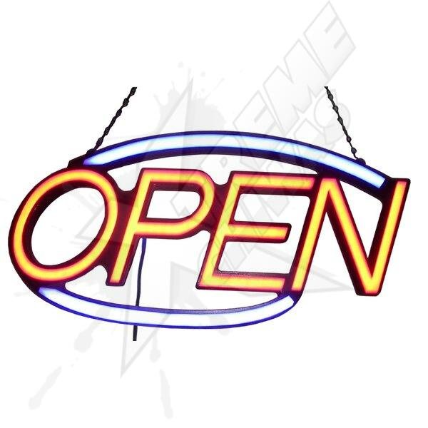 Letrero Iluminación Negocios OPEN Abierto LED - Image 3