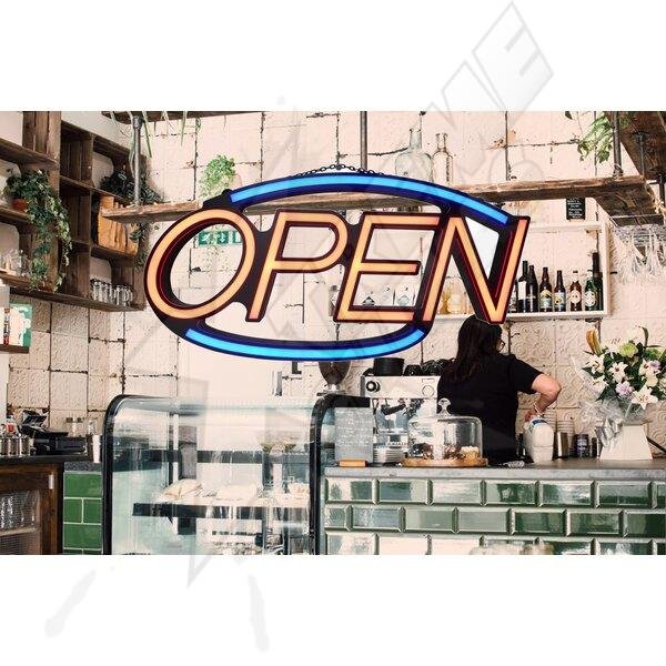Letrero Iluminación Negocios OPEN Abierto LED - Image 2
