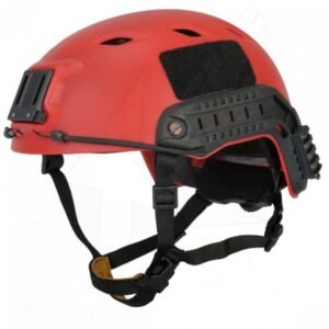 Casco de Protección Rojo Tipo Emerson con Correas Ajustables