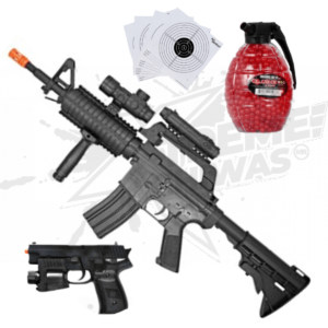 Rifle Wellfire MR744 M4 Resorte Mira Punto Rojo Bbs 6mm