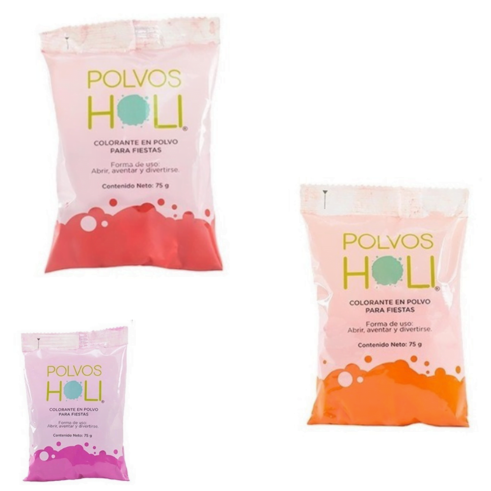 Pintura En Polvo Holi Original Bolsa Varios Colores 75g - Image 2