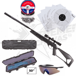 Kit Rifle Crosman Fire Nitro Piston SBD Mira Telescopica Bbs .177 (4.5mm)