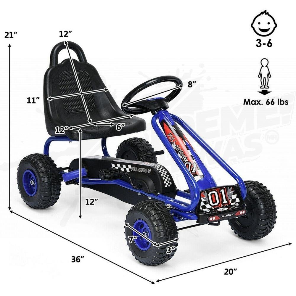 Juguete Carrito Go Kart Pedales Montable Para Niños - Image 2
