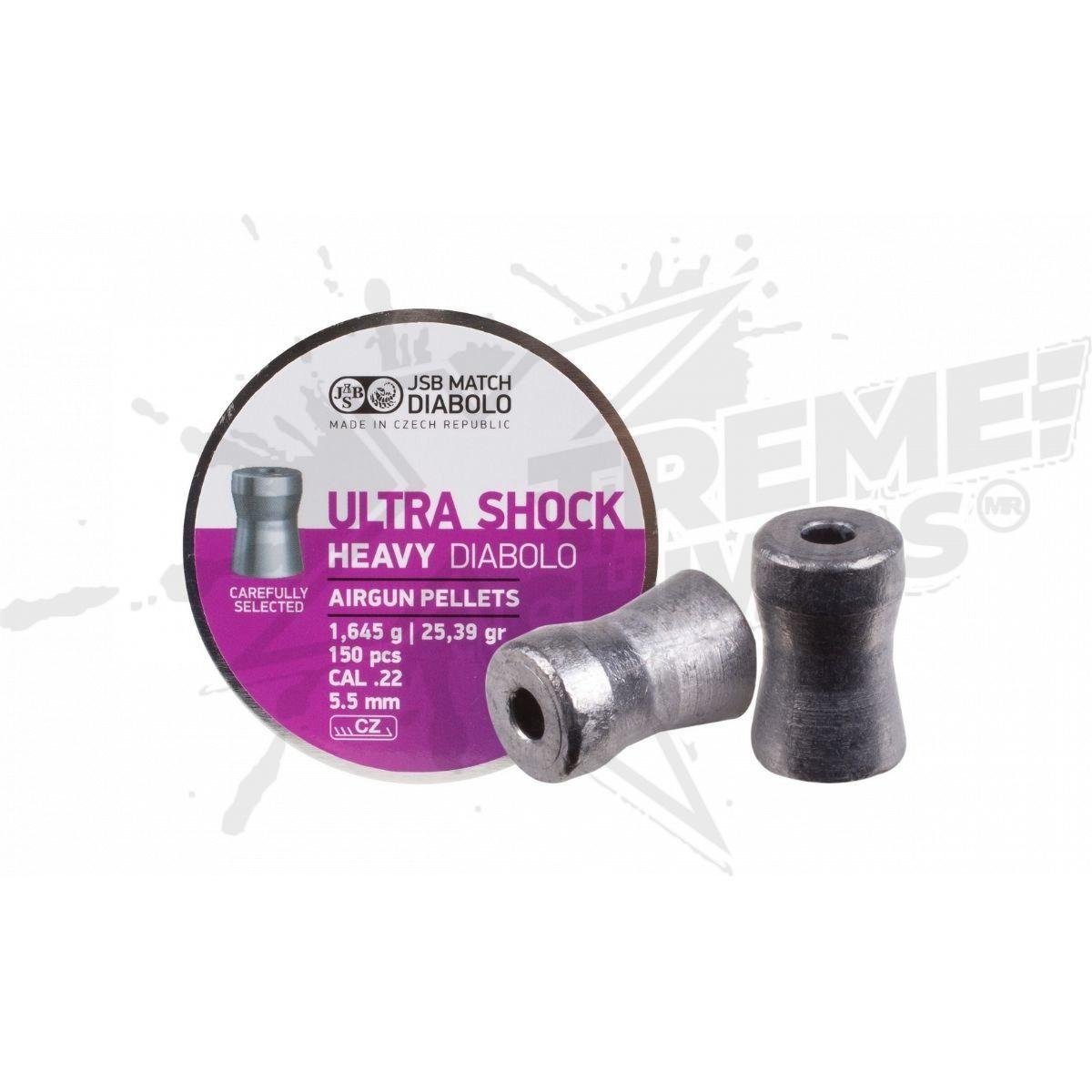 Municiones Pellets Punta Hueca Ultra Shock JSB .22 (5.5mm)