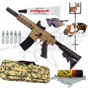 Paquete Bushmaster Rifle Crosman Mpw Full Auto CO2 Bbs .177 (4.5mm)