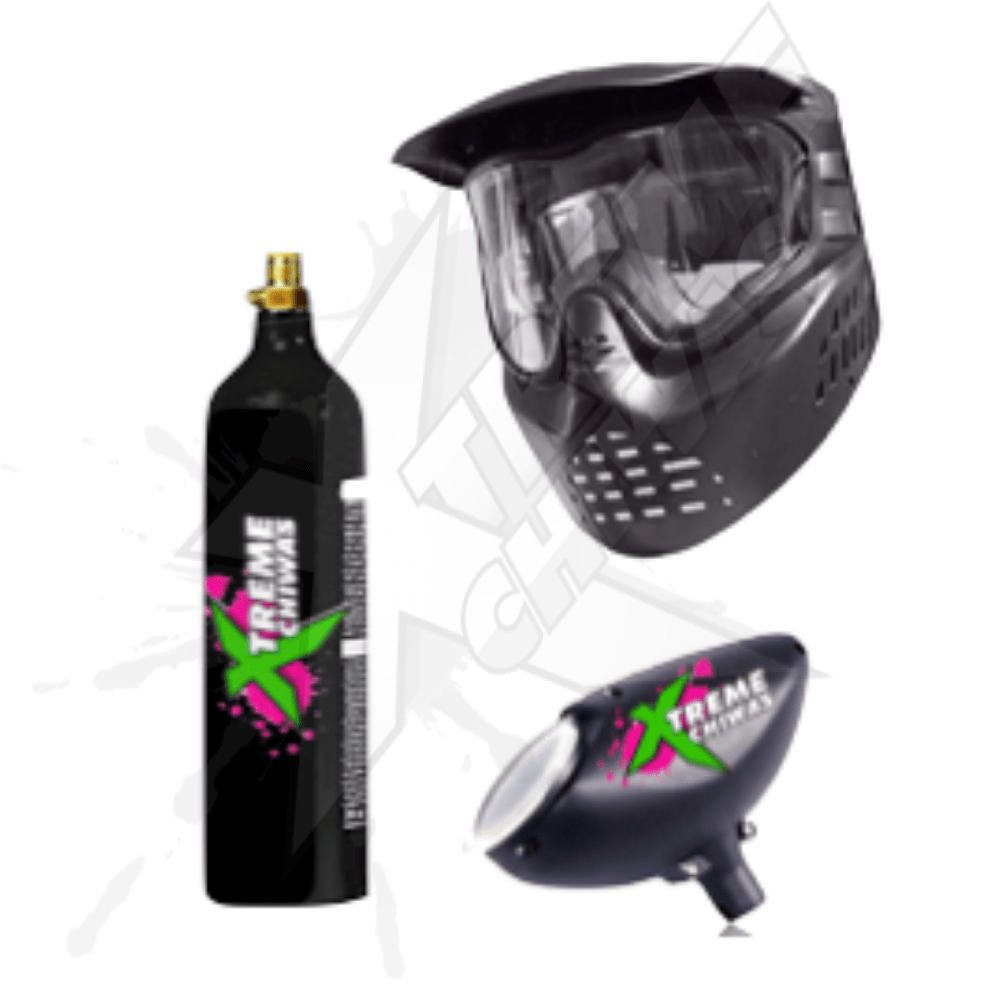 Paquete campo 4 Marcadora Tippmann Sierra one Project Salvo Negra Tanque Co2 Hopper Chaleco Careta - Image 3