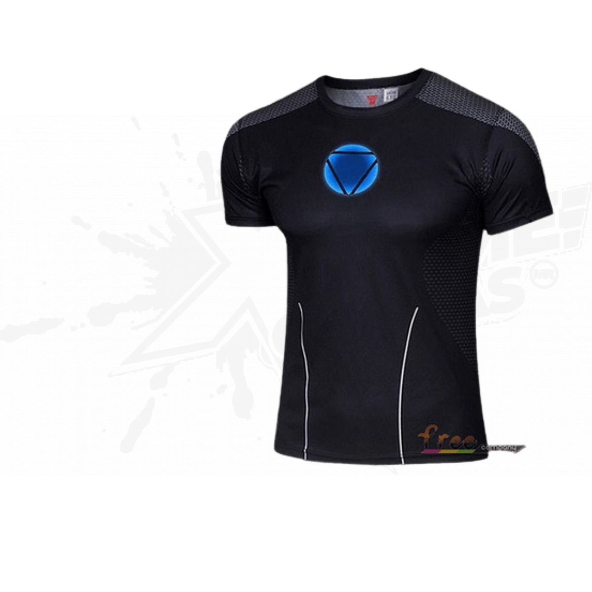 Playera Para Hombre De Superhéroe Iron man Talla 3XL Color Negro con Azul