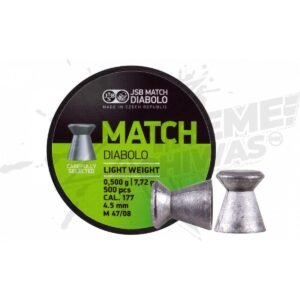 Municiones Pellets Punta Plana Match Light Weight Cal.177