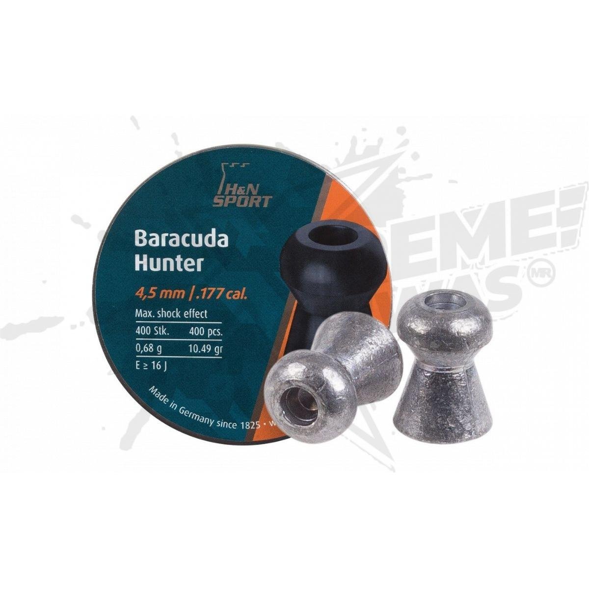 Pellets Punta Hueca Baracuda Hunter H&N.177 (4.5mm)