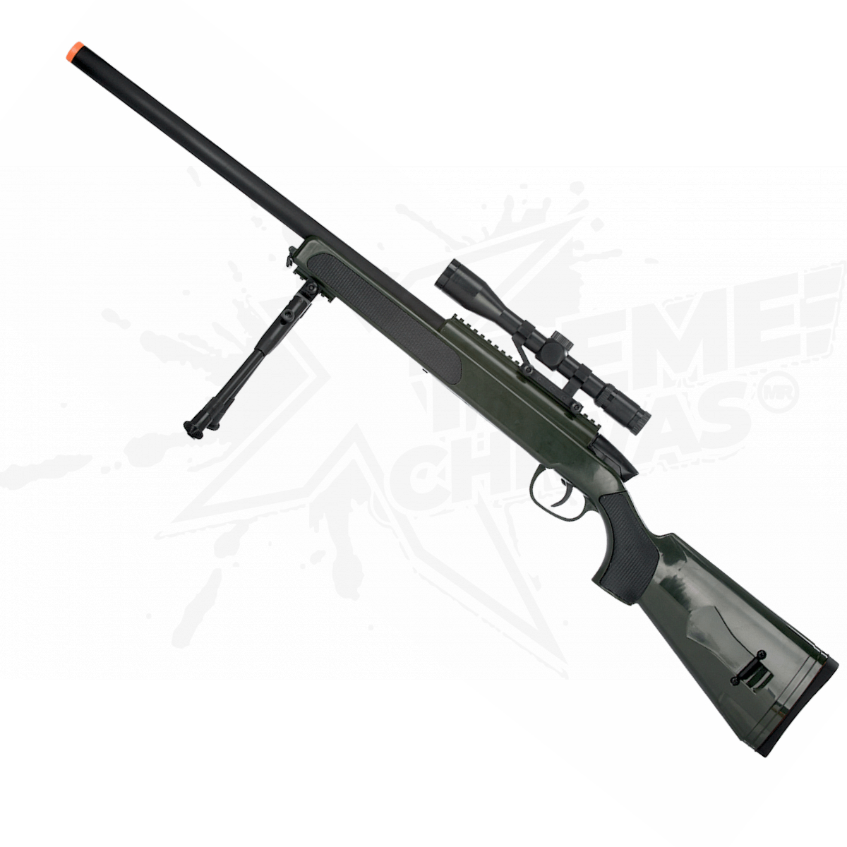 Rifle Airsoft ZM51 Bolt Action Mira Telescopica Resorte Bbs 6mm Verde Olivo