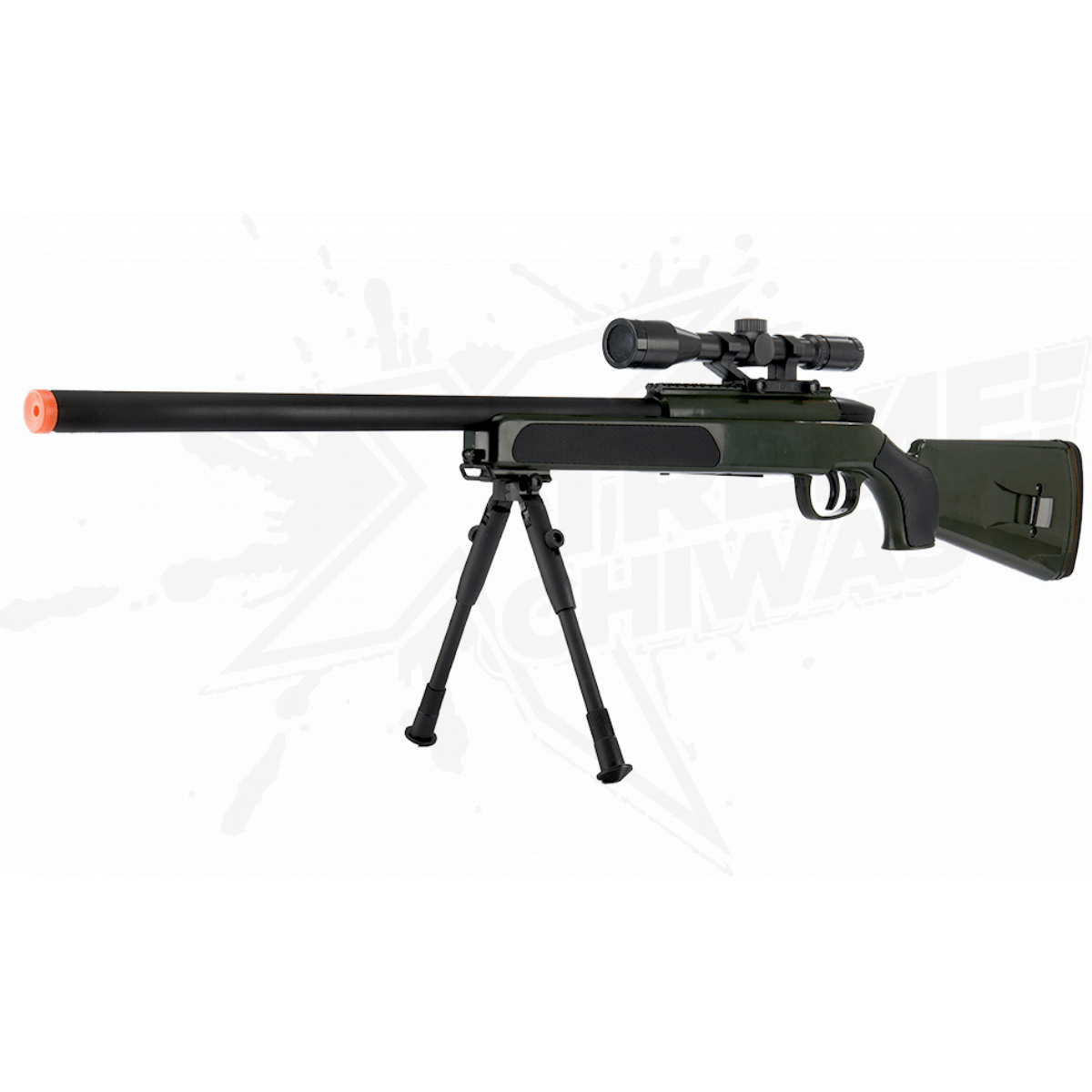Rifle Airsoft ZM51 Bolt Action Mira Telescopica Resorte Bbs 6mm Verde Olivo - Image 4