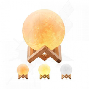 Lampara de Luna 3d led de 8 cm con 3 colores