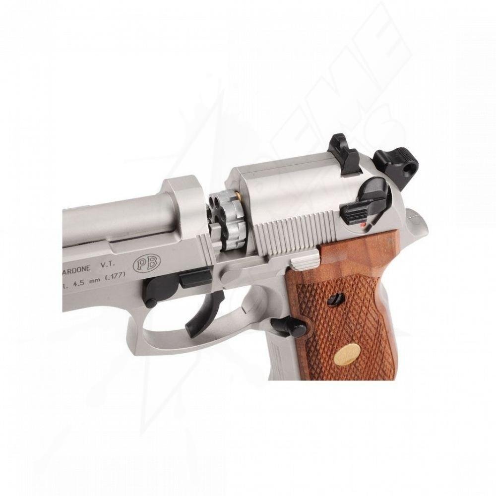 Pistola Beretta 92fs Nickel/Madera CO2 Pellet .177 (4.5mm) - Image 6