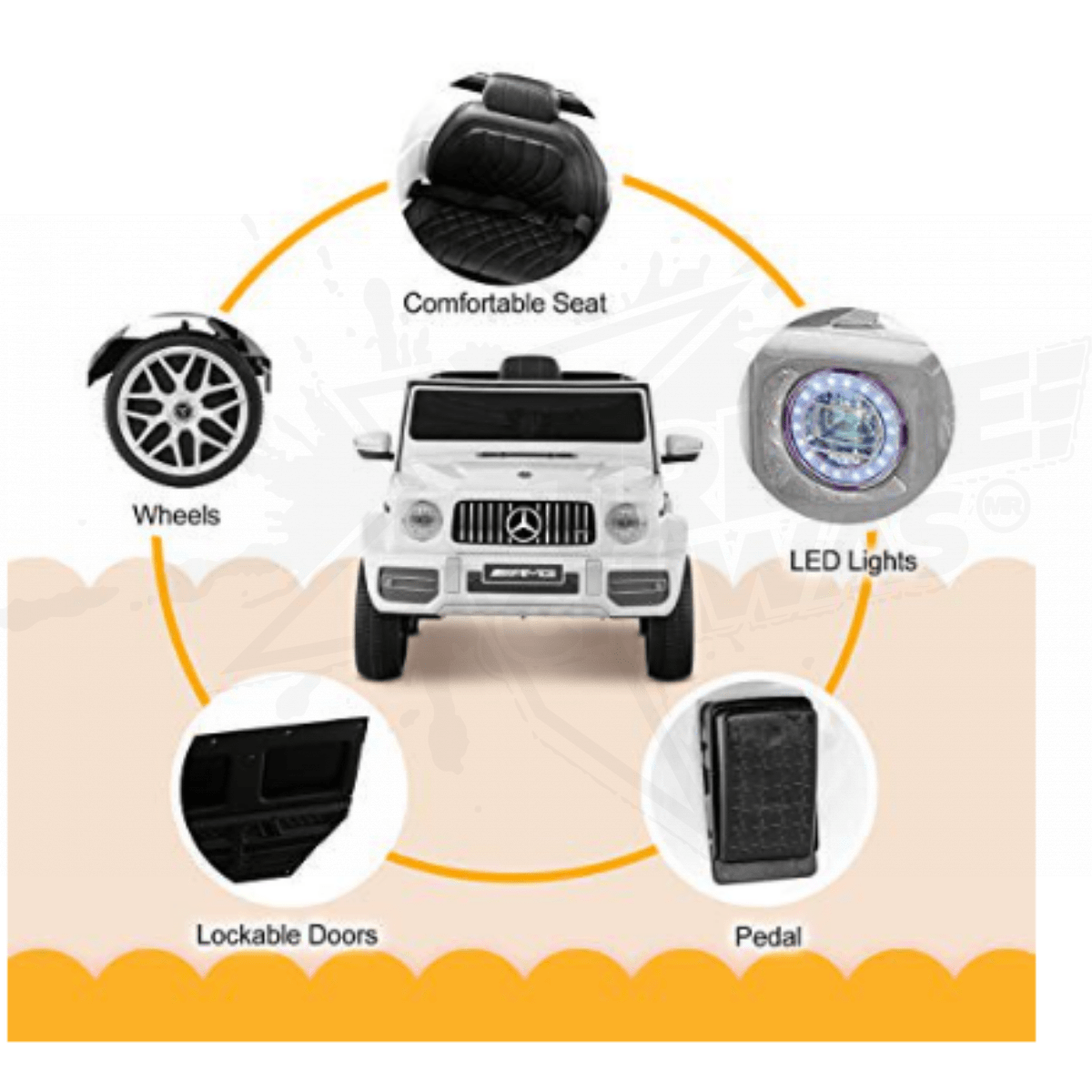 Carrito Eléctrico 12v Mercedes Rosa G65 - Image 2