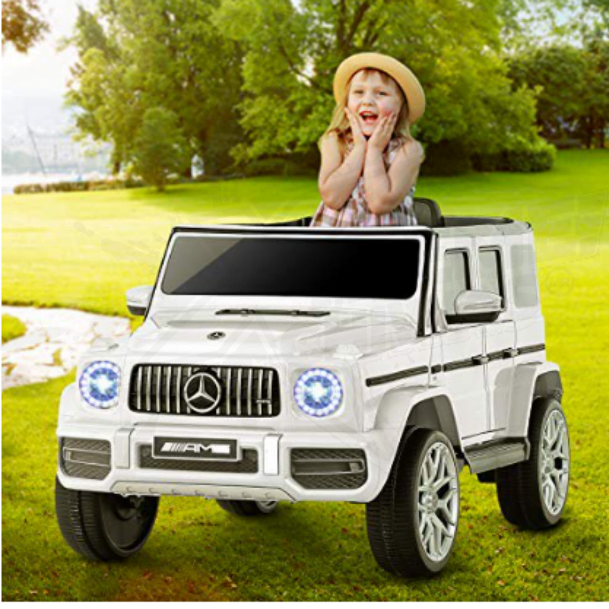 Carrito Eléctrico 12v Mercedes Rosa G65 - Image 4