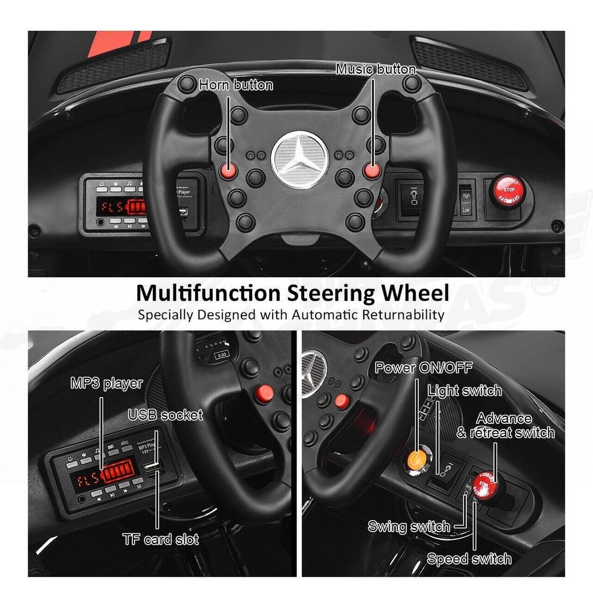Carrito Mercedes Benz 12V AMG Negro - Image 4