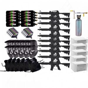 Paquete Campo 10 Marcadora Tippmann Bravo One Elite Alpha Black Tanque Co2 Tanque Madrina Hopper Careta Chaleco