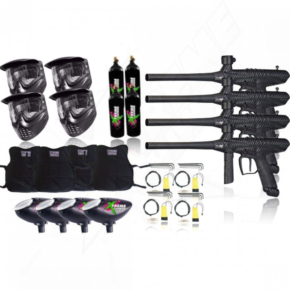 Paquete Campo 4 Tippmann Gryphon Tanque Hopper Chaleco Careta