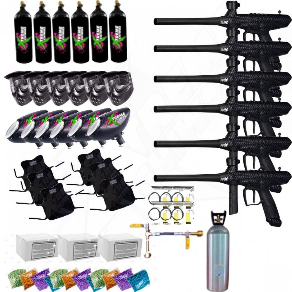 Paquete Campo 6 Tippmann Gryphon Tanque Hopper Chaleco Careta Tanque Madrina Caja Paintballs