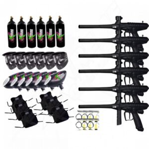 Paquete Campo 6 Tippmann Gryphon Tanque Hopper Chaleco Careta