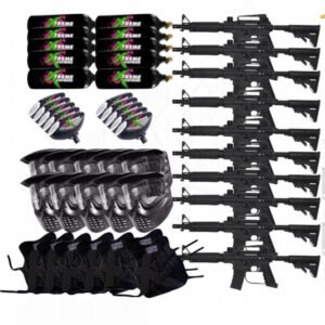 Paquete Campo 10 Marcadora Tippmann Bravo One Elite Alpha Black Tanque Co2 Hopper Careta Chaleco