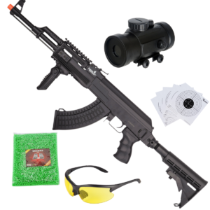 Paquete Lancer Tactical Airsoft Full Metal AK-47 AEG Bbs 6mm