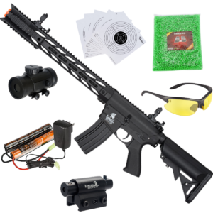 Lancer Tactical Low FPS Gen 2 M4 SPR Interceptor Airsoft AEG Rifle Negro 6mm Paquete