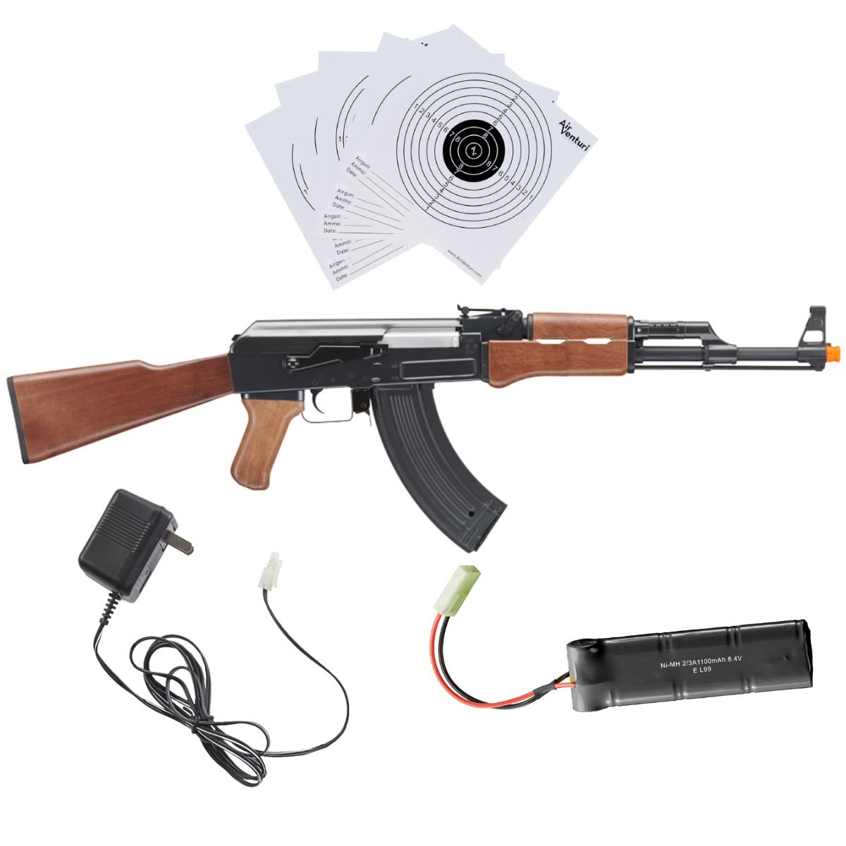 Lancer Tactical Airsoft Full Metal AK-47 AEG Negro-Madera PAQUETE - Image 6