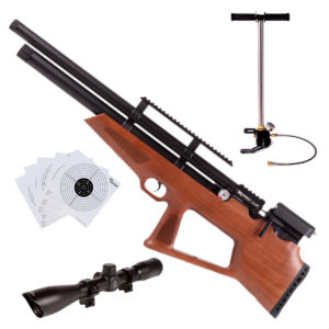 Paquete Rifle Pcp Avenge-x Bullpup Tubo 210cc .22 Madera 1100 ft/sec