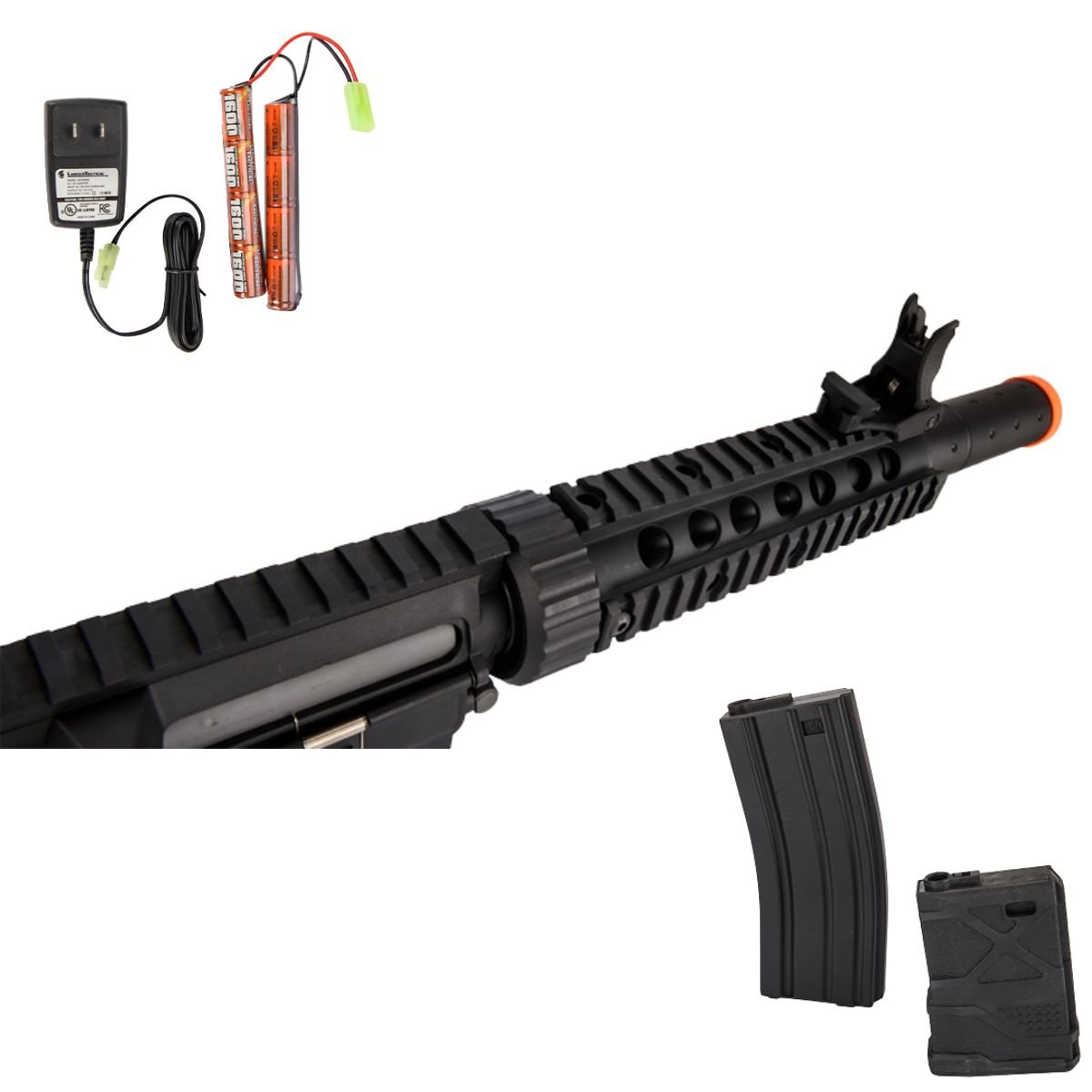 Rifle Airsoft Lancer Tactical LT-15BBL-G2 AEG Negro Bbs 6mm - Image 5