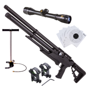 Paquete Rifle Avenge-x Tactical .22 5.5mm Tubo 210cc 1100 ft/sec Mira Bomba