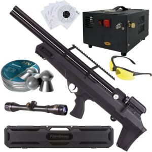 Rifle Avenger Bullpup PCP Aire .22 (5.5mm) COMPRESOR, LENTES, PELLETS, MIRA, ESTUCHE