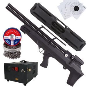 Rifle Avenger Bullpup PCP Aire .177 (4.5mm) ESTUCHE, PELLETS Y COMPRESOR