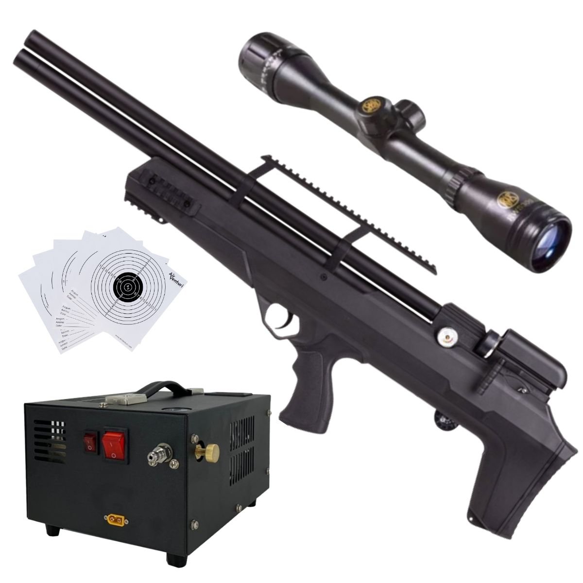 Rifle Avenger Bullpup PCP Aire .177 (4.5mm) COMPRESOR Y MIRA