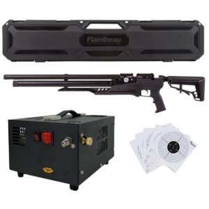 Rifle Air Venturi Avenge-X Tactical PCP .22 (5.5mm) TUBO 210cc Kit C/Compresor, estuche, targets.
