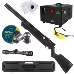 Rifle Avenger PCP Air Venturi Cal .25 (6.35mm) Polímero Kit C/Compresor, Pellets, Mira, Lentes, Estuche, Targets